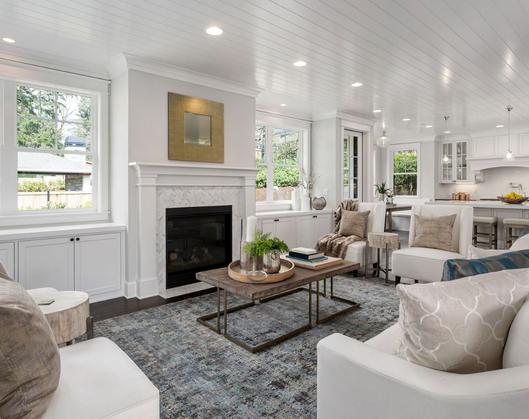 White Vinyl Lifestyle windows in living room