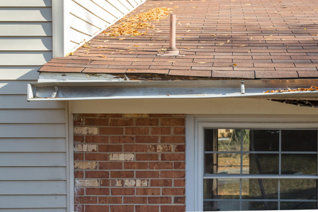 gutter damage from rotting fascia